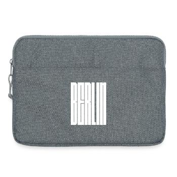 Berlin city typographic design - Laptop bag 15" - heather grey - Front