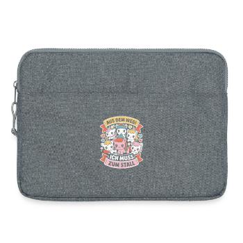 En s’écartant vers les chevaux des écuries - Sacoche pour ordinateur portable 15 pouces - gris chiné - Devant