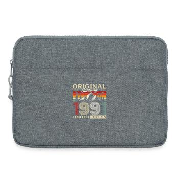 35e anniversaire Original janvier 1991 - Sacoche pour ordinateur portable 15 pouces - gris chiné - Devant