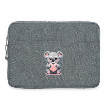 Kuschelkoala mit Herz - Laptoptasche 15" - Grau meliert - Vorne