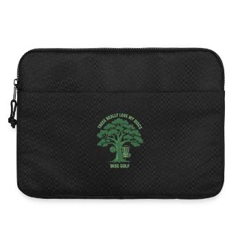 Trees Really Love My Discs Disc Golf Funny Disc - Laptop bag 15" - black - Front