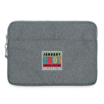 January 2001 Limited Edition Aged - Laptop bag 15" - heather grey - Front