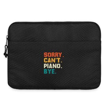 Sorry Cant Piano Bye Colored Typo Design - Laptop bag 15" - black - Front