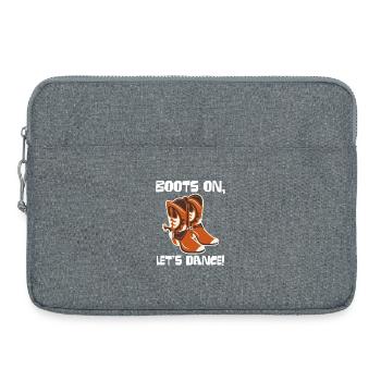 Boots On: Dancing Cowboy Boots - Laptop bag 15" - heather grey - Front