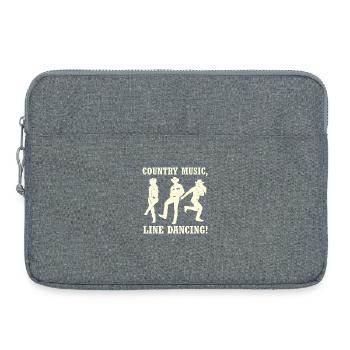 Country Line Dancing Silhouettes - Laptop bag 15" - heather grey - Front