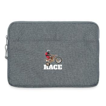 Dirt Biking Race - Laptop bag 15" - heather grey - Front
