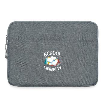 Lesen Bibliothek Leseratte - Laptoptasche 15" - Grau meliert - Vorne