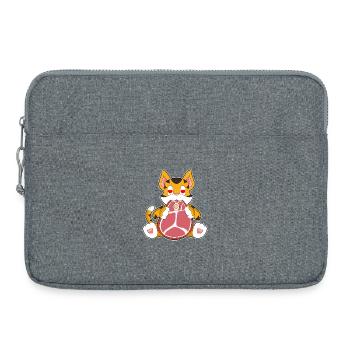 Tiger Fleisch - Laptoptasche 15" - Grau meliert - Vorne