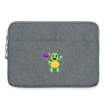 Turtle Smartphone - Laptop bag 15" - heather grey - Front