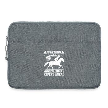 Équitation anglaise Expert en avant-garde cheval - Sacoche pour ordinateur portable 15 pouces - gris chiné - Devant