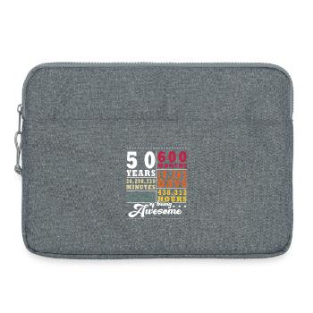50e anniversaire Quarante-cinquième anniversaire - Sacoche pour ordinateur portable 15 pouces - gris chiné - Devant