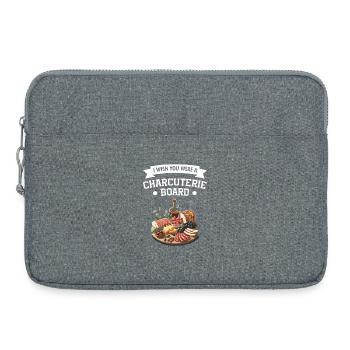 Plateau de charcuterie, viande, fromage, nourriture pour les amateurs de fromage - Sacoche pour ordinateur portable 15 pouces - gris chiné - Devant