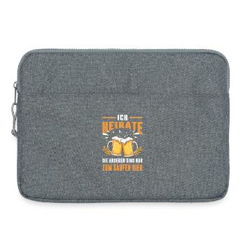 Bachelor Party Partnerlook Bachelor Party Beer Booze - Laptop bag 15" - heather grey - Front
