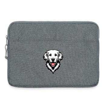 Golden Retriever - Laptop bag 15" - heather grey - Front