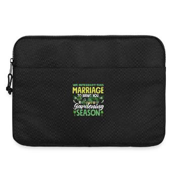 Saison de jardinage des amateurs de plantes : mariage drôle - Sacoche pour ordinateur portable 15 pouces - noir - Devant