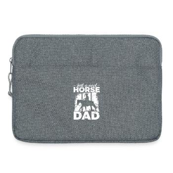 Papa cheval cool - Sacoche pour ordinateur portable 15 pouces - gris chiné - Devant