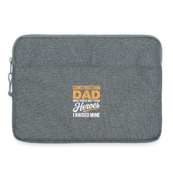Construction Dad Most People Meet Their Heroes - Laptoptasche 15" - Grau meliert - Vorne