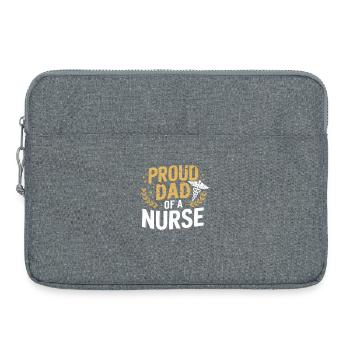 Stolzer Vater einer Pflegekraft - Laptoptasche 15" - Grau meliert - Vorne