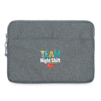 Team Night Shift Med Crew - Laptop bag 15" - heather grey - Front