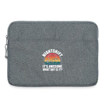 Stéthoscope rétro de nuit - Sacoche pour ordinateur portable 15 pouces - gris chiné - Devant