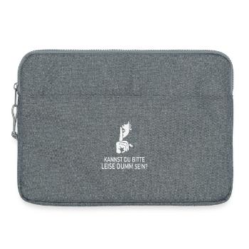 Peux-tu s'il te plaît être silencieusement stupide ? - Sacoche pour ordinateur portable 15 pouces - gris chiné - Devant