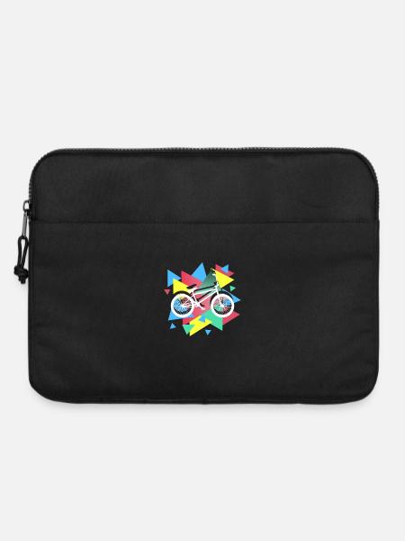 BMX Biking Geometric - Laptoptasche 15" - Schwarz