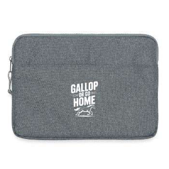 Galoppieren oder nach Hause gehen - Laptoptasche 15" - Grau meliert - Vorne