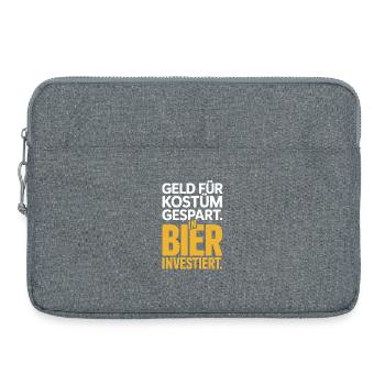 Carnival Money Saved for Costume Beer Booze Party - Laptop bag 15" - heather grey - Front