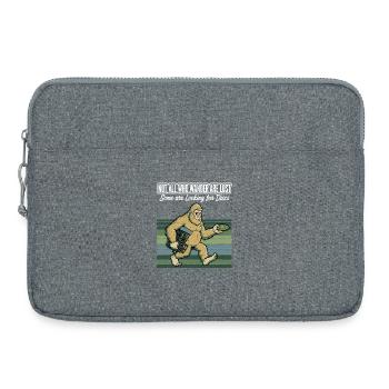 Disc Golf Not All Who Wander Are Lost - Laptop bag 15" - heather grey - Front