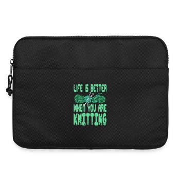 Life Is Better When You Are Knitting Yarn Joy - Laptoptasche 15" - Schwarz - Vorne