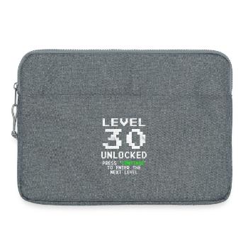 Niveau 30 débloqué - Sacoche pour ordinateur portable 15 pouces - gris chiné - Devant