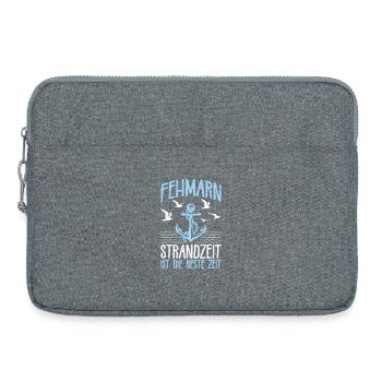 Baltic Sea FEHMARN BEACH TIME THE BEST TIME - Laptop bag 15" - heather grey - Front