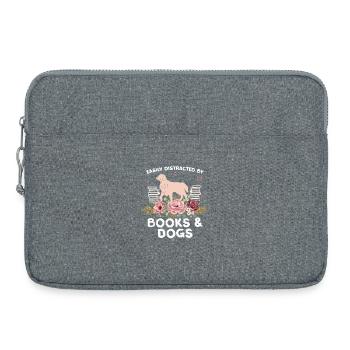 Books and Dogs Floral Harmony - Laptop bag 15" - heather grey - Front