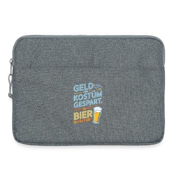 Carnival Money Saved for Costume Beer Booze Party - Laptop bag 15" - heather grey - Front