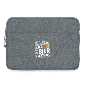 Carnival Money Saved for Costume Beer Booze Party - Laptop bag 15" - heather grey - Front