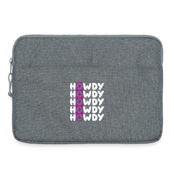 Howdy Repeat O Western Pattern - Laptoptasche 15" - Grau meliert - Vorne