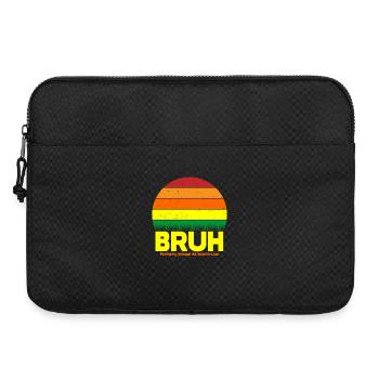Bruh Retro Sunset Logo - Laptoptasche 15" - Schwarz - Vorne