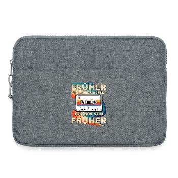 Everything was better in the past - I'm from before - Laptop bag 15" - heather grey - Front