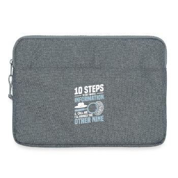 Détective privé Titulaire d’un badge d’uniforme Privé - Sacoche pour ordinateur portable 15 pouces - gris chiné - Devant