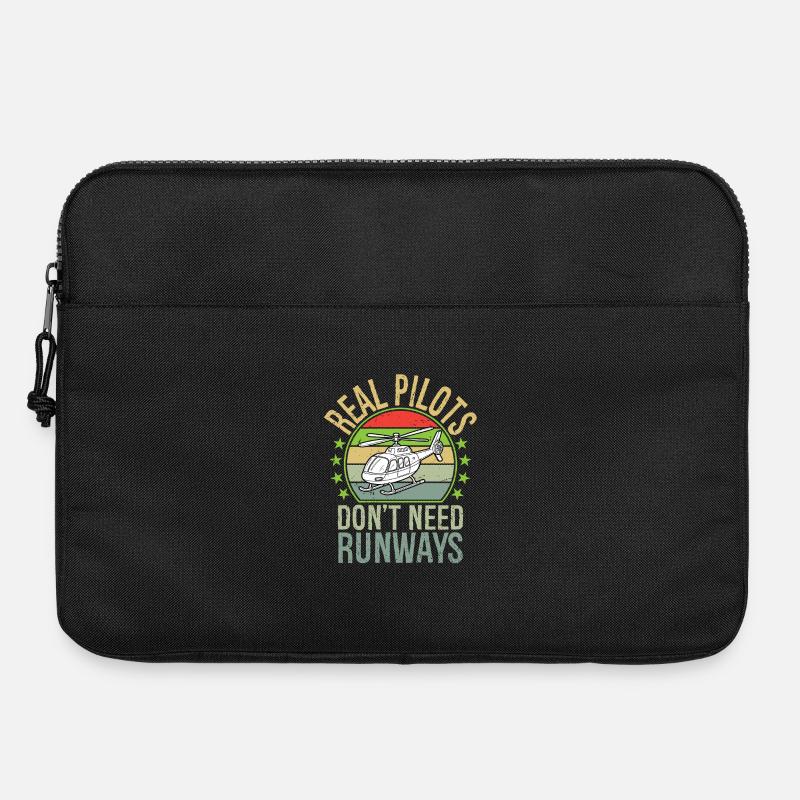 Real Pilots Don't Need Runways Vintage - Laptoptasche 15" - Schwarz