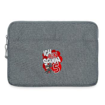 5e anniversaire de Ninja - Sacoche pour ordinateur portable 15 pouces - gris chiné - Devant