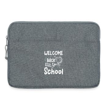Back to School – Hand Drawing - Laptop bag 15" - heather grey - Front