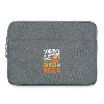 Crab and Beer Prediction Design - Laptop bag 15" - heather grey - Front