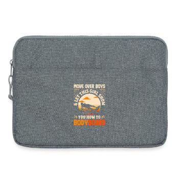 Surfen Surfboarder Bodyboarder - Laptoptasche 15" - Grau meliert - Vorne