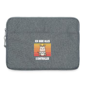 Conception d’animaux de jeu - Sacoche pour ordinateur portable 15 pouces - gris chiné - Devant