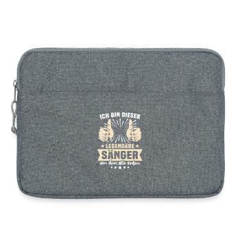 Singer Sayings - Laptop bag 15" - heather grey - Front