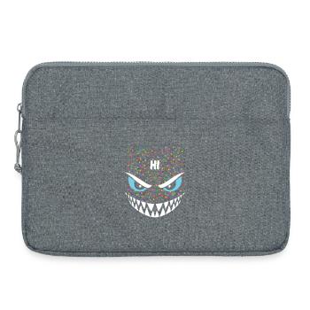 Hai | Big Face Kostüm Karneval Verkleidung - Laptoptasche 15" - Grau meliert - Vorne