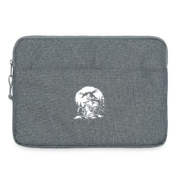 Mountainbiker Grafik - Laptoptasche 15" - Grau meliert - Vorne