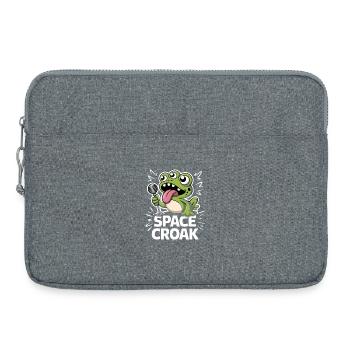  Space Croak Alien Frosch Sänger Lustiger Weltraum - Laptoptasche 15" - Grau meliert - Vorne