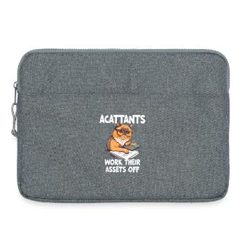 Comptable drôle qui travaille à fond - Sacoche pour ordinateur portable 15 pouces - gris chiné - Devant